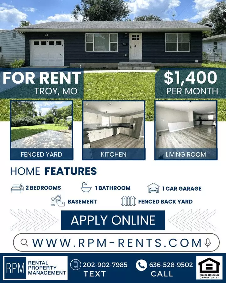 2 Br 1 Ba Ranch - Troy, Mo House for rent in Troy, MO