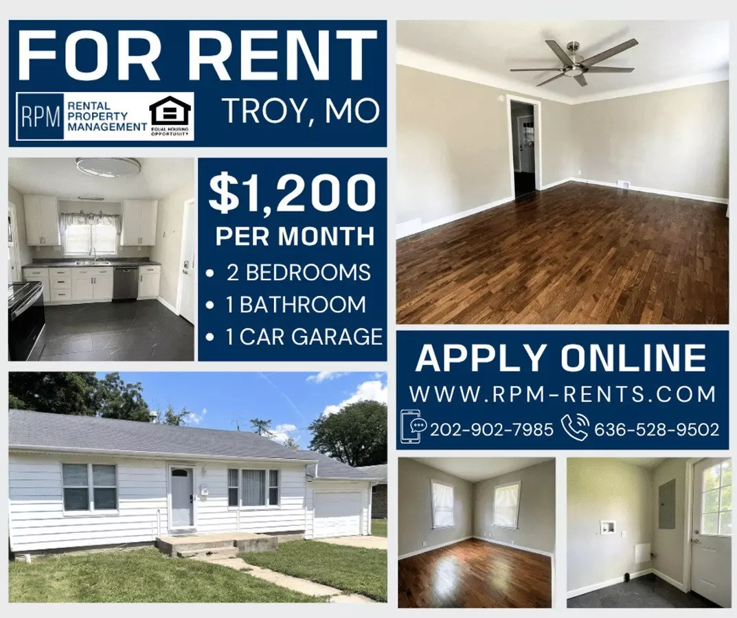 2 Bed 1 Bath With Garage In Troy Mo House for rent in Troy, MO
