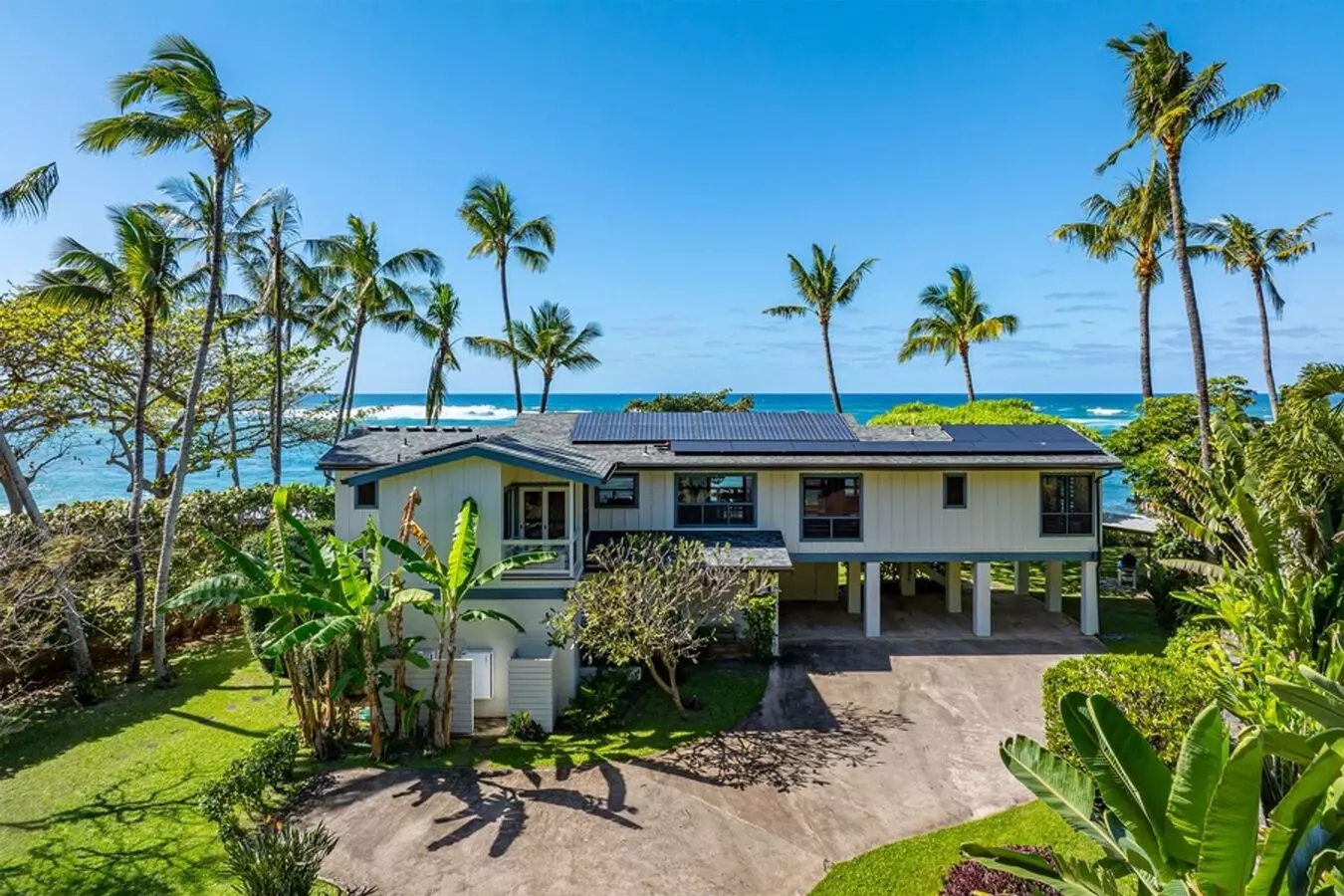Maluhia Beach House: Private Beachfront Getaway W/ Lanai & Ocean Views House for rent in Haleiwa, HI