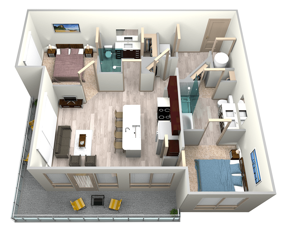 2 Bedrooms 2 Bathrooms Apartment for rent at Azure Houston Apartments in Houston, TX