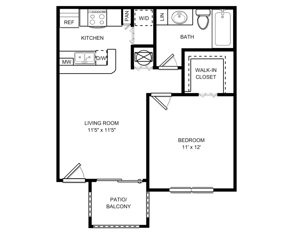 1 Bedroom 1 Bathroom Apartment for rent at Lakewood Place in Brandon, FL
