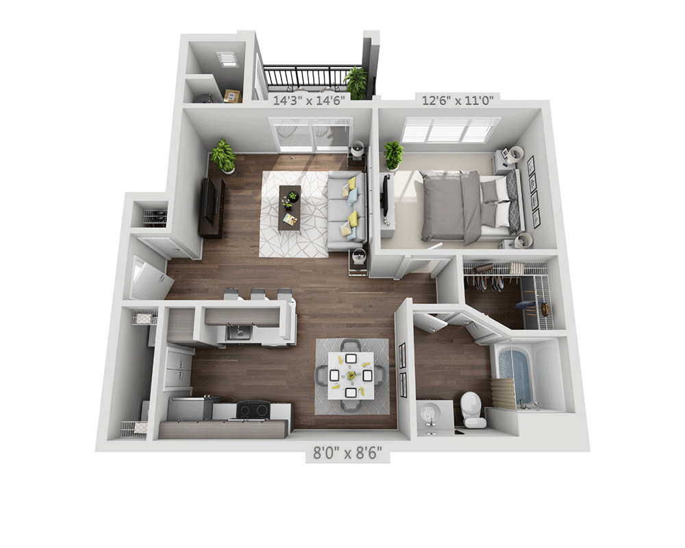 1 Bedroom 1 Bathroom Apartment for rent at Windemere at Sycamore Highlands in Riverside, CA