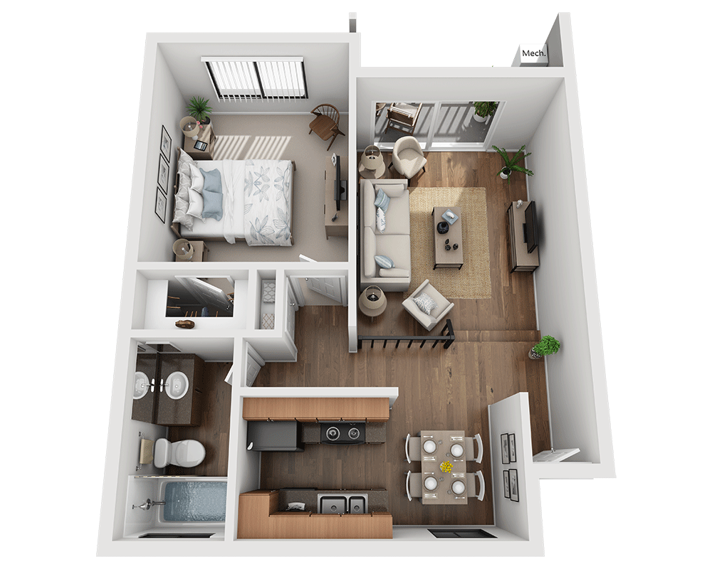 1 Bedroom 1 Bathroom Apartment for rent at Missions at Back Bay in Costa Mesa, CA