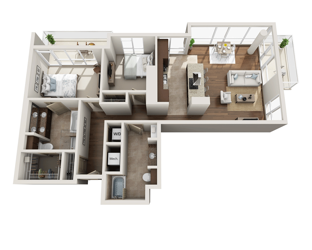 2 Bedrooms 2 Bathrooms Apartment for rent at Strata in San Diego, CA