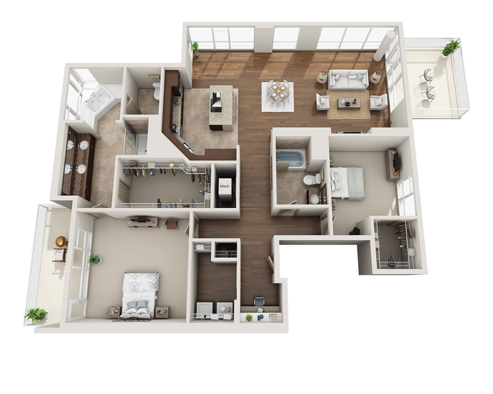 2 Bedrooms 2 Bathrooms Apartment for rent at Strata in San Diego, CA
