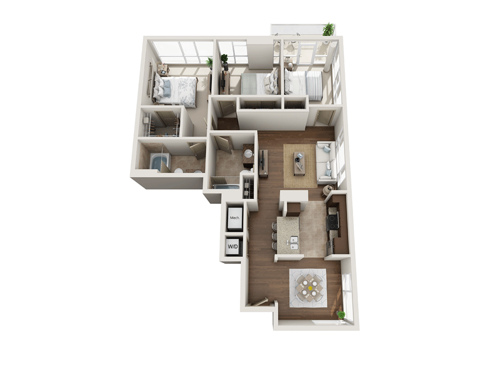 3 Bedrooms 2 Bathrooms Apartment for rent at Strata in San Diego, CA