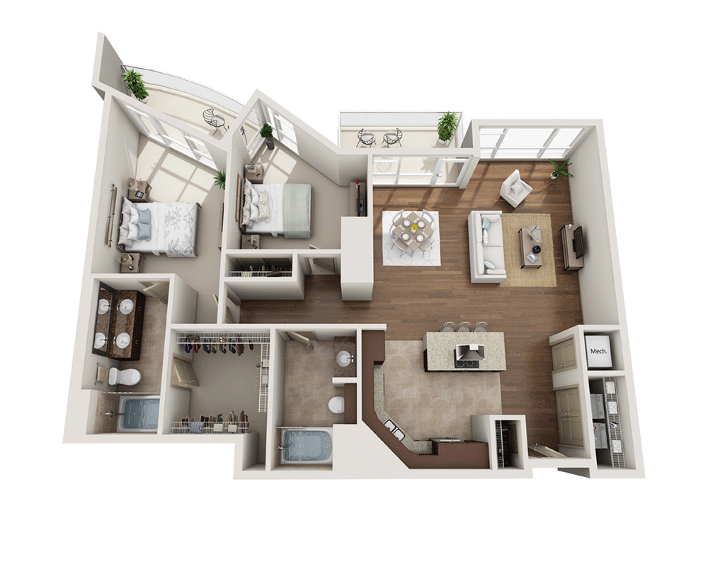 2 Bedrooms 2 Bathrooms Apartment for rent at Strata in San Diego, CA