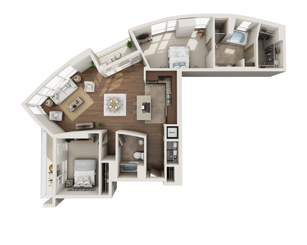 2 Bedrooms 2 Bathrooms Apartment for rent at Strata in San Diego, CA