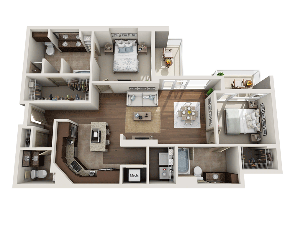 2 Bedrooms 2 Bathrooms Apartment for rent at Strata in San Diego, CA
