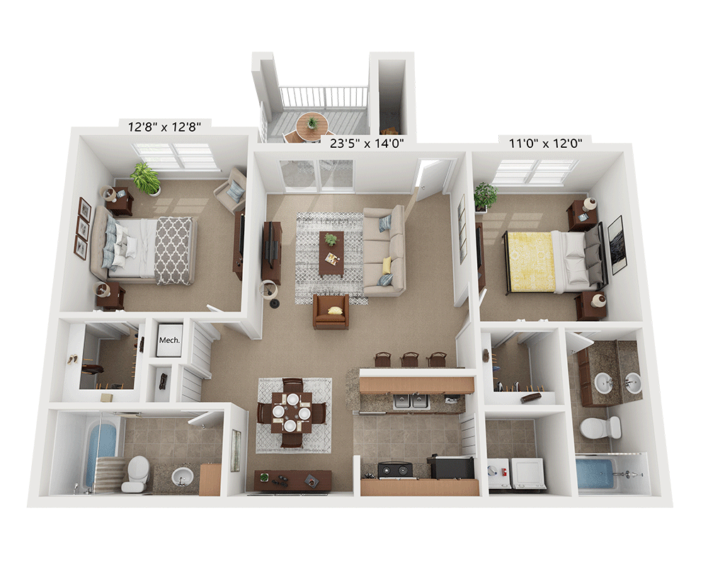 2 Bedrooms 2 Bathrooms Apartment for rent at Lakewood Place in Brandon, FL