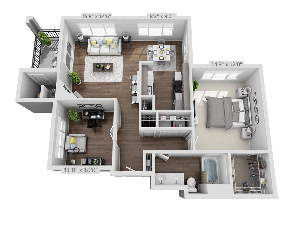 1 Bedroom 1 Bathroom Apartment for rent at Windemere at Sycamore Highlands in Riverside, CA