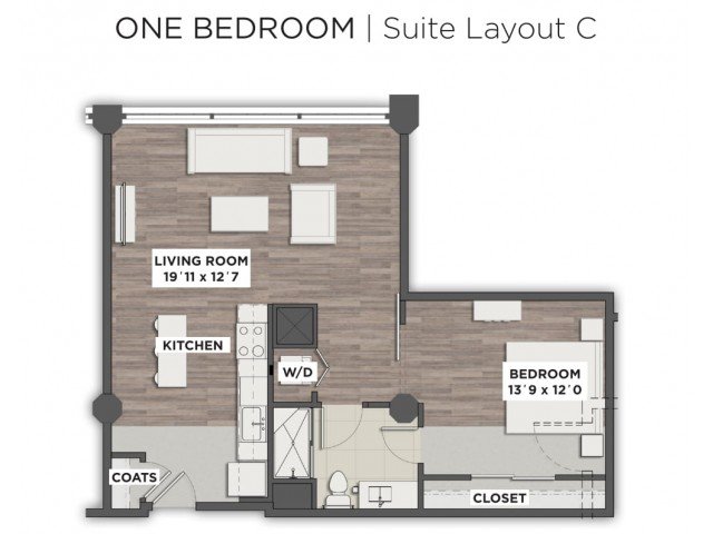 1 Bedroom 1 Bathroom Apartment for rent at The Julian in Columbus, OH