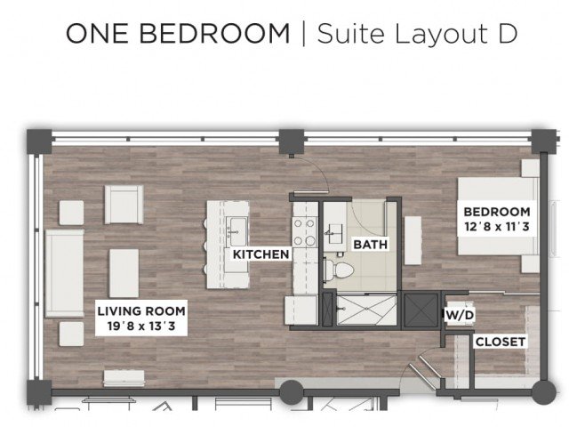 1 Bedroom 1 Bathroom Apartment for rent at The Julian in Columbus, OH