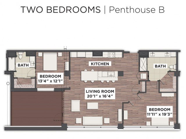 2 Bedrooms 2 Bathrooms Apartment for rent at The Julian in Columbus, OH