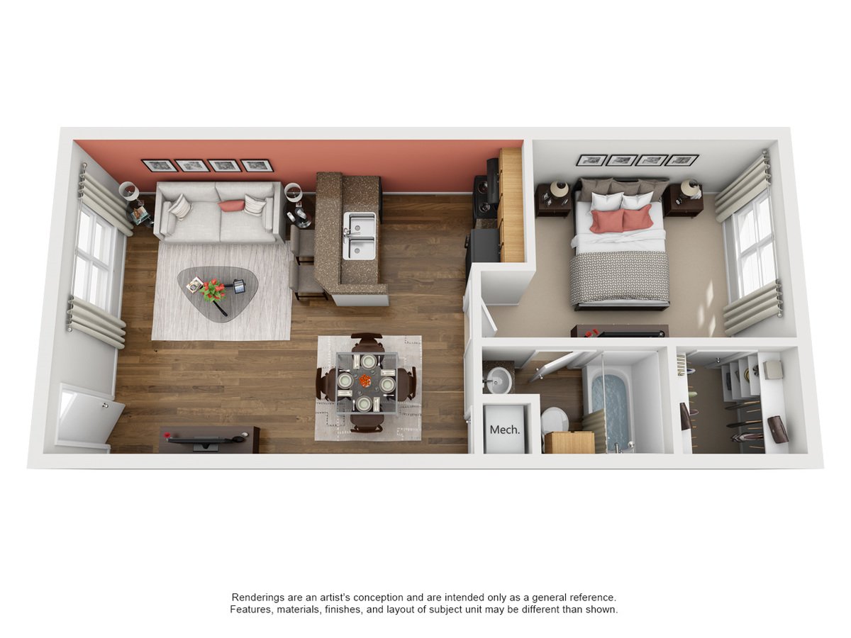 1 Bedroom 1 Bathroom Apartment for rent at The Lodge At Timberhill in San Antonio, TX