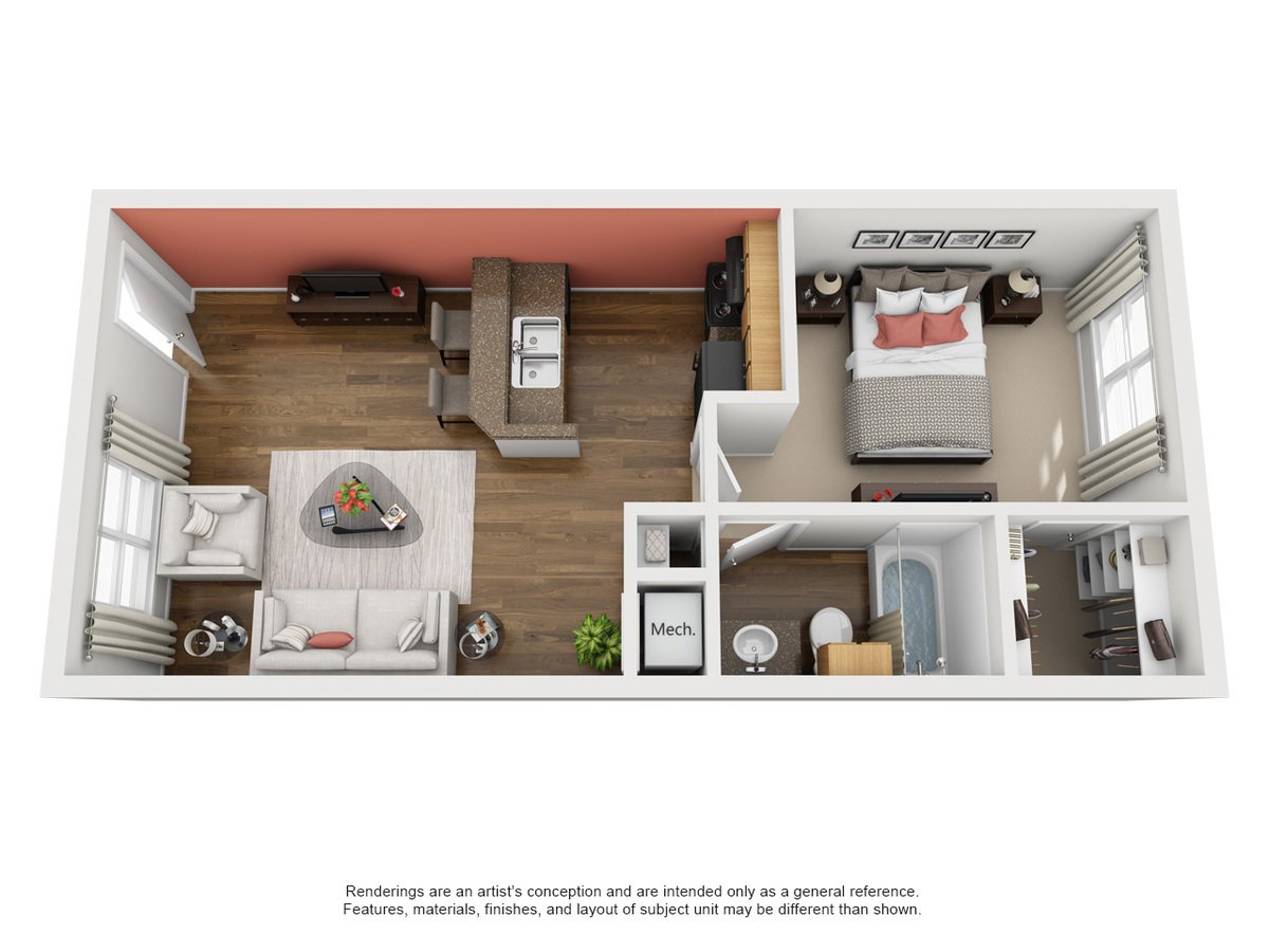 1 Bedroom 1 Bathroom Apartment for rent at The Lodge At Timberhill in San Antonio, TX