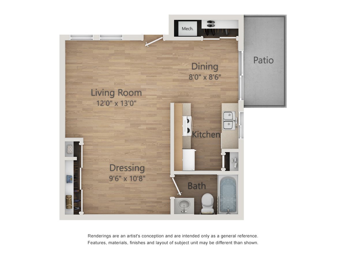 Studio 1 Bathroom Apartment for rent at Woodway Apartments in San Antonio, TX