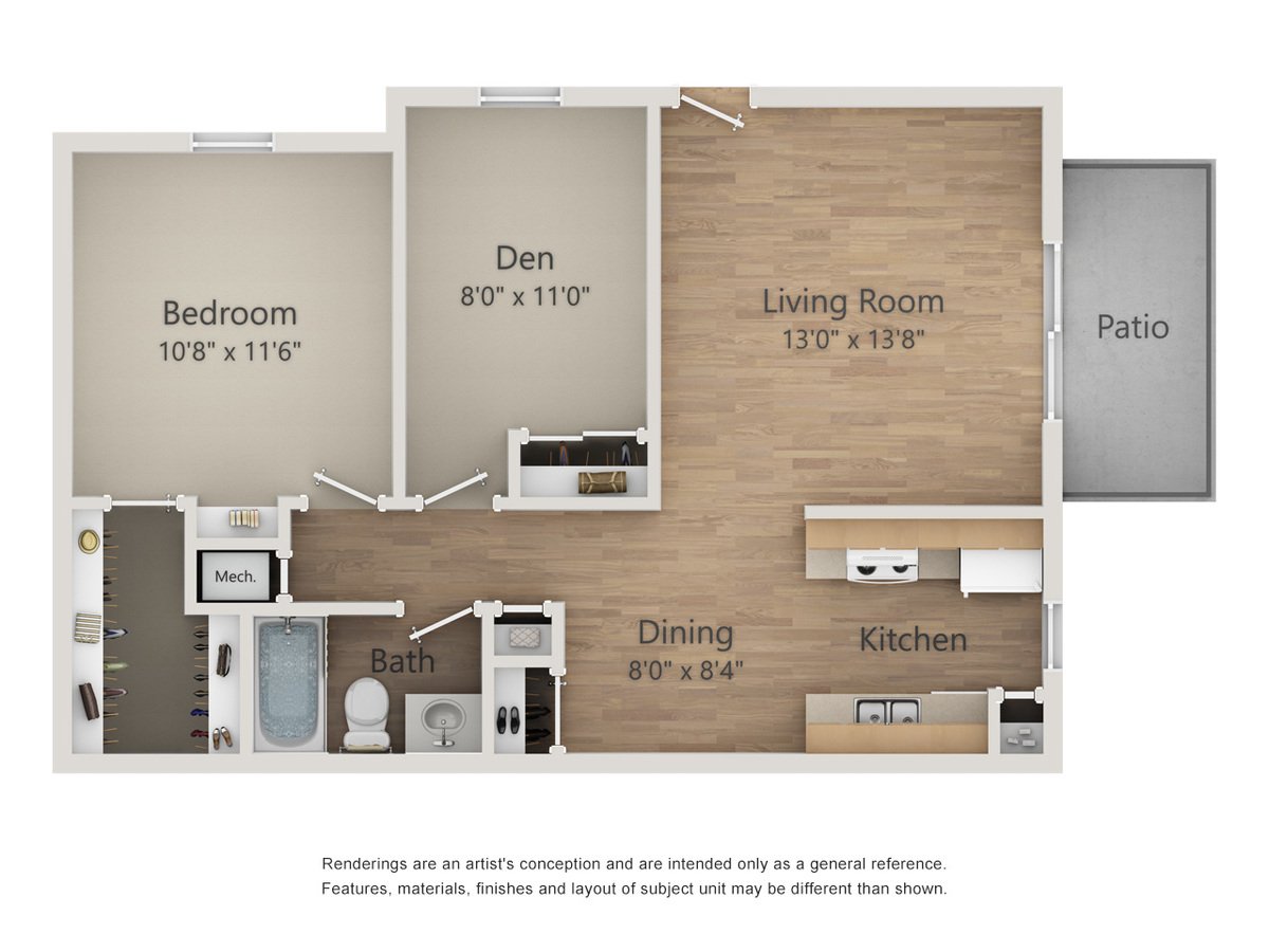 1 Bedroom 1 Bathroom Apartment for rent at Woodway Apartments in San Antonio, TX