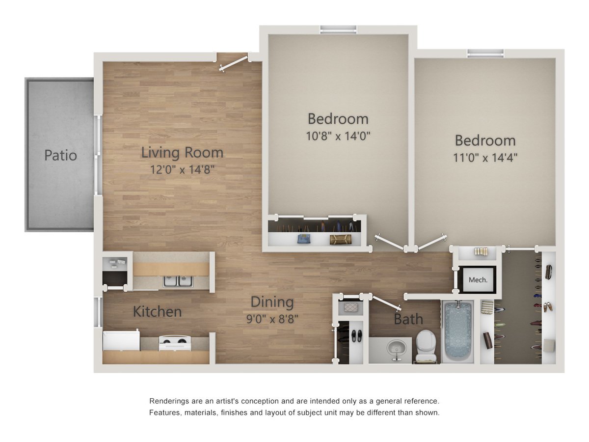 2 Bedrooms 1 Bathroom Apartment for rent at Woodway Apartments in San Antonio, TX
