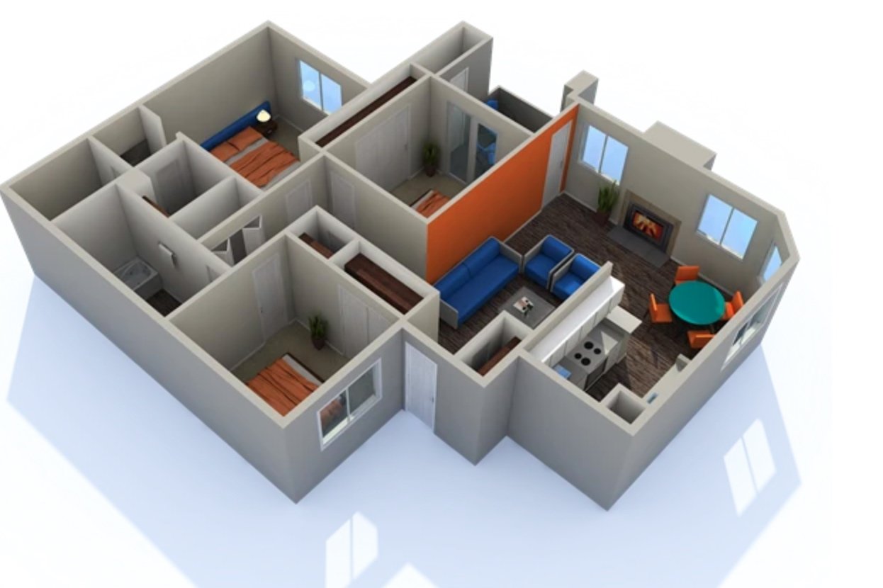 3 Bedrooms 2 Bathrooms Apartment for rent at Carlyle At South Mountain Apartments in Phoenix, AZ