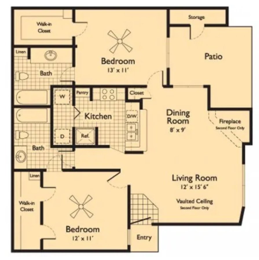 2 Bedrooms 2 Bathrooms Apartment for rent at Serafina At South Mountain in Phoenix, AZ