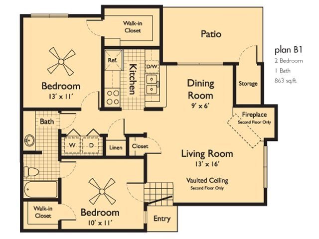 2 Bedrooms 1 Bathroom Apartment for rent at Serafina at South Mountain in Phoenix, AZ