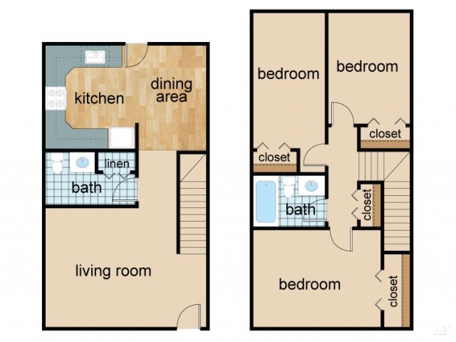 3 Bedrooms 2 Bathrooms Apartment for rent at Villas De Azul Apartments in Phoenix, AZ