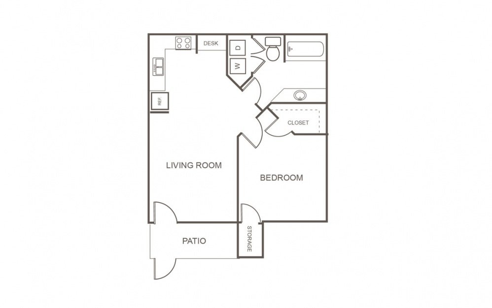 1 Bedroom 1 Bathroom Apartment for rent at Fountains At Tidwell in Houston, TX