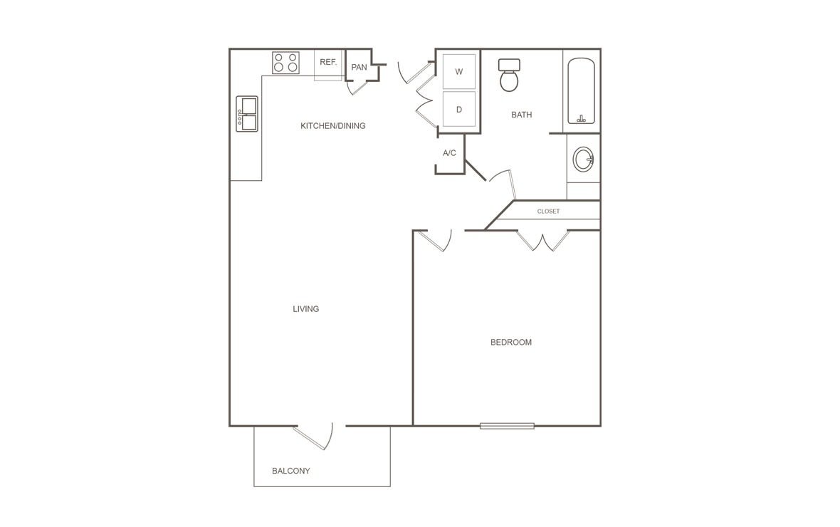 1 Bedroom 1 Bathroom Apartment for rent at Pepper Tree Manor in Houston, TX