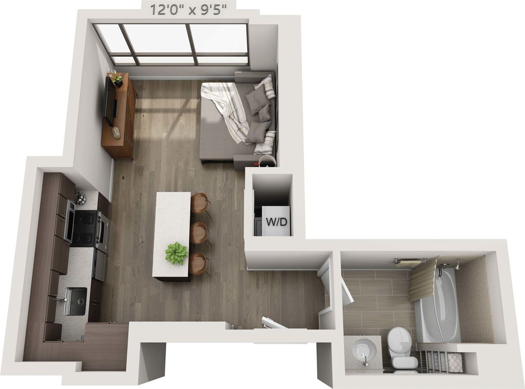 Studio 1 Bathroom Apartment for rent at 150 Van Ness in San Francisco, CA