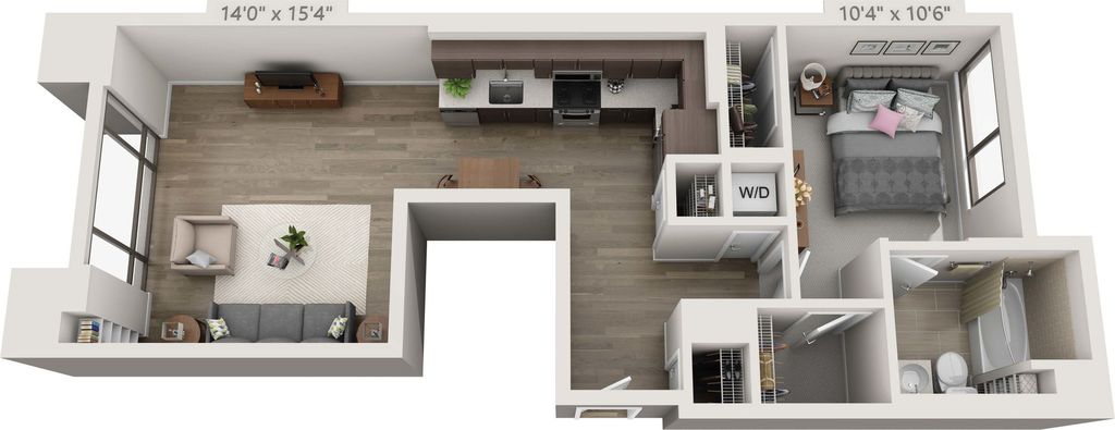 1 Bedroom 1 Bathroom Apartment for rent at 150 Van Ness in San Francisco, CA