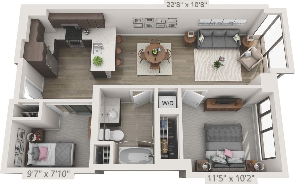 2 Bedrooms 1 Bathroom Apartment for rent at 150 Van Ness in San Francisco, CA