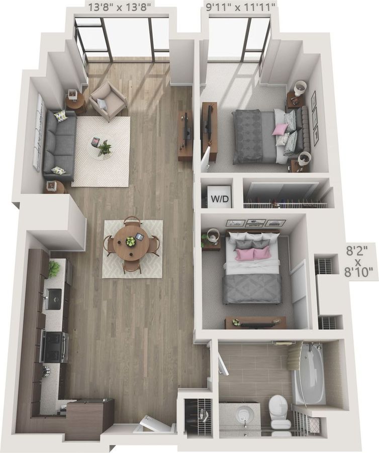 2 Bedrooms 1 Bathroom Apartment for rent at 150 Van Ness in San Francisco, CA
