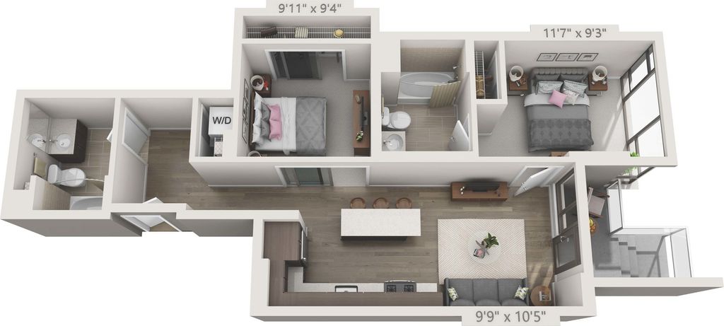 2 Bedrooms 2 Bathrooms Apartment for rent at 150 Van Ness in San Francisco, CA