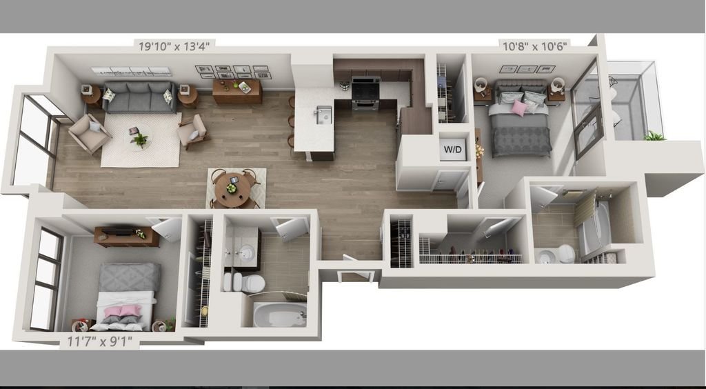 2 Bedrooms 2 Bathrooms Apartment for rent at 150 Van Ness in San Francisco, CA