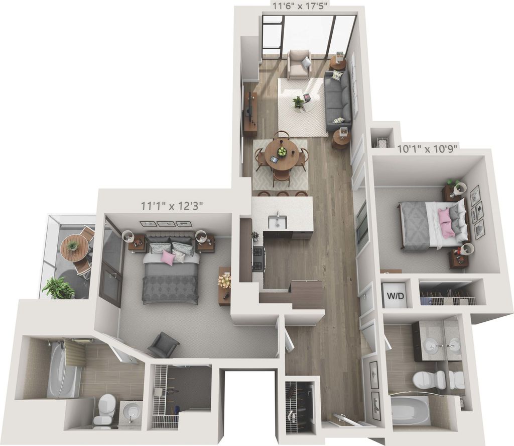 2 Bedrooms 2 Bathrooms Apartment for rent at 150 Van Ness in San Francisco, CA