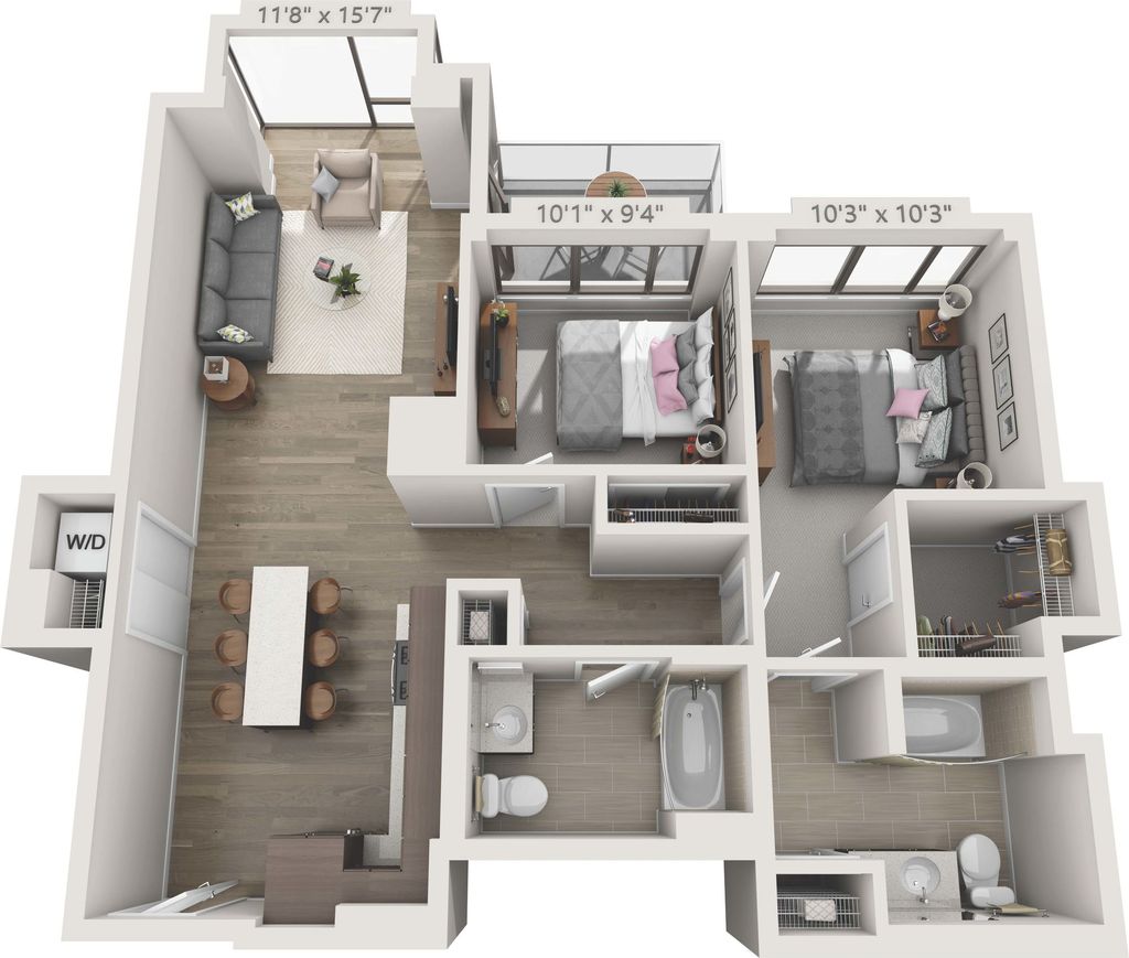 2 Bedrooms 2 Bathrooms Apartment for rent at 150 Van Ness in San Francisco, CA