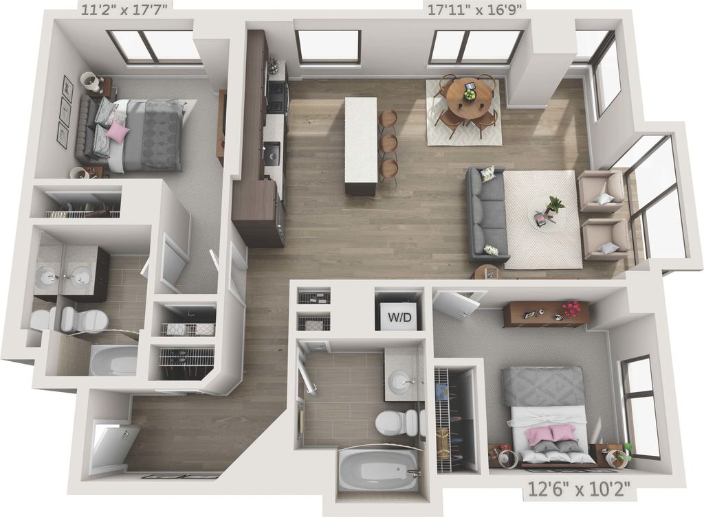 2 Bedrooms 2 Bathrooms Apartment for rent at 150 Van Ness in San Francisco, CA