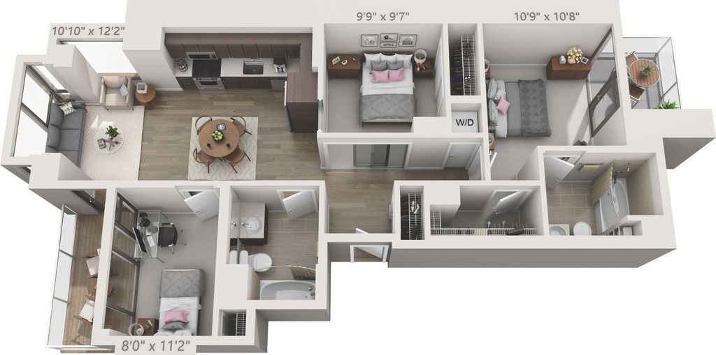 3 Bedrooms 2 Bathrooms Apartment for rent at 150 Van Ness in San Francisco, CA