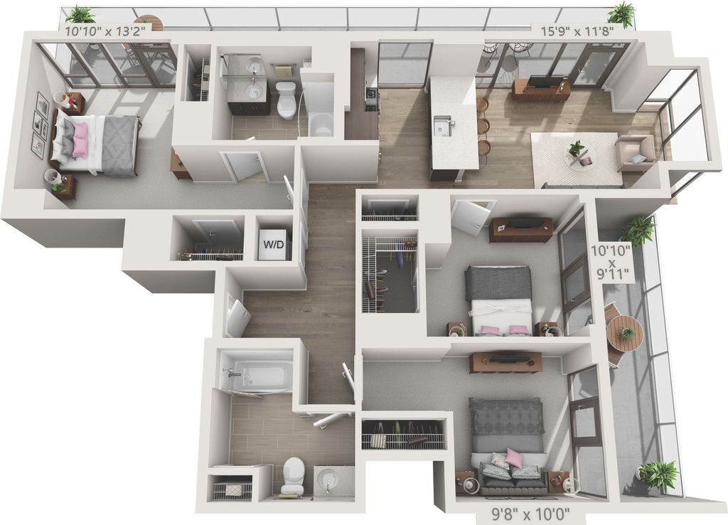3 Bedrooms 2 Bathrooms Apartment for rent at 150 Van Ness in San Francisco, CA