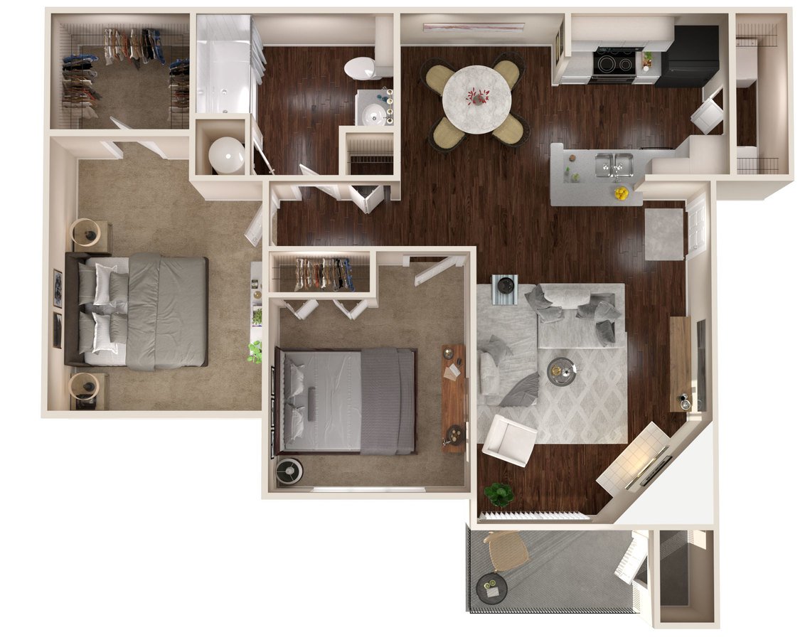 2 Bedrooms 1 Bathroom Apartment for rent at The Lakes Apartments in Indianapolis, IN