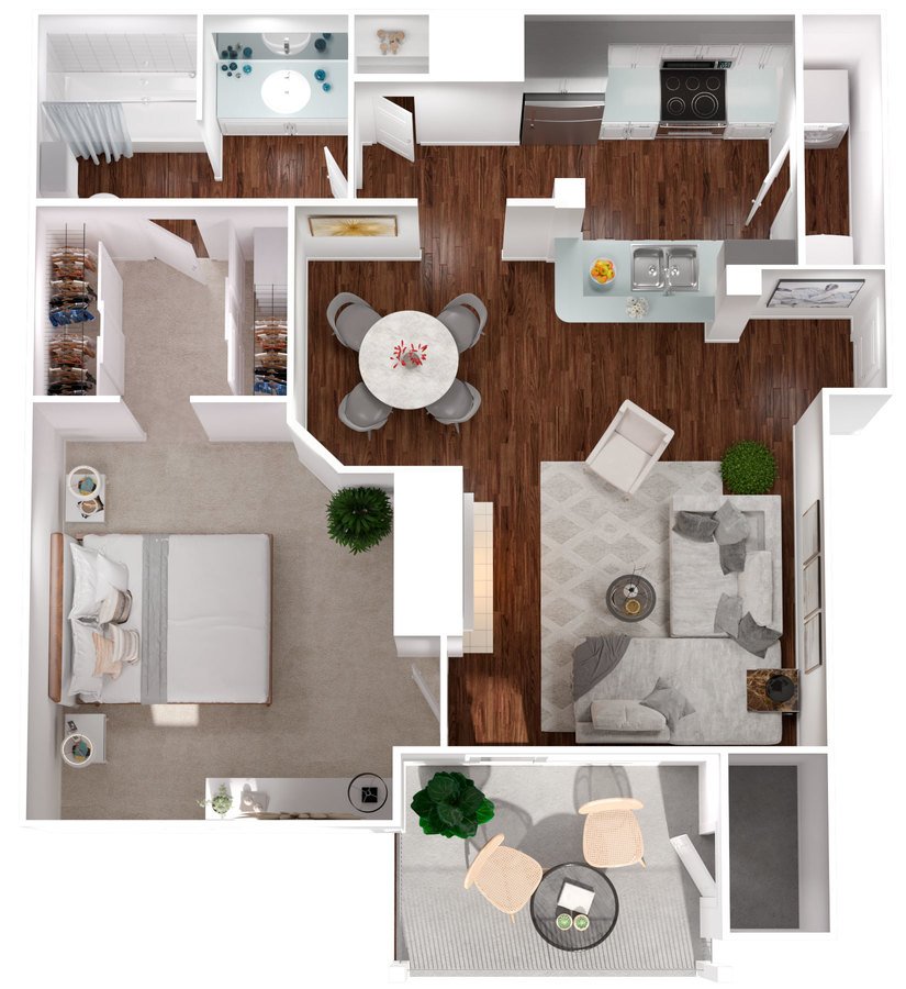 1 Bedroom 1 Bathroom Apartment for rent at Castle Creek Apartments in Indianapolis, IN