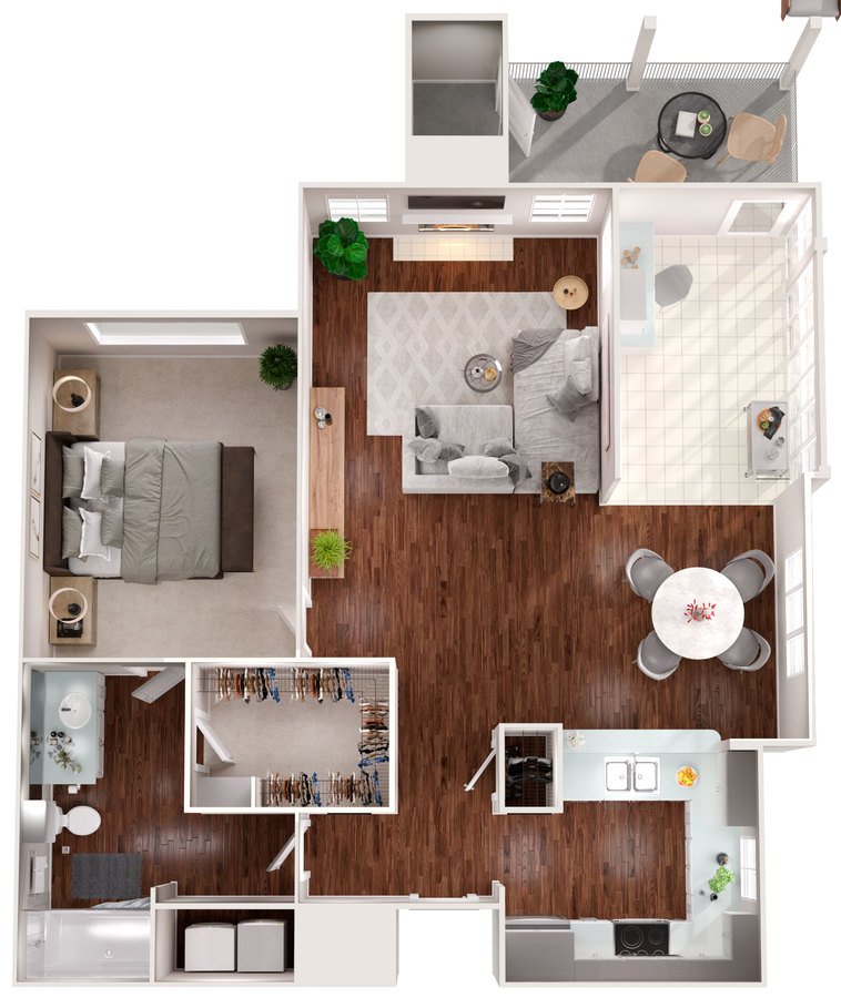 1 Bedroom 1 Bathroom Apartment for rent at Castle Creek Apartments in Indianapolis, IN