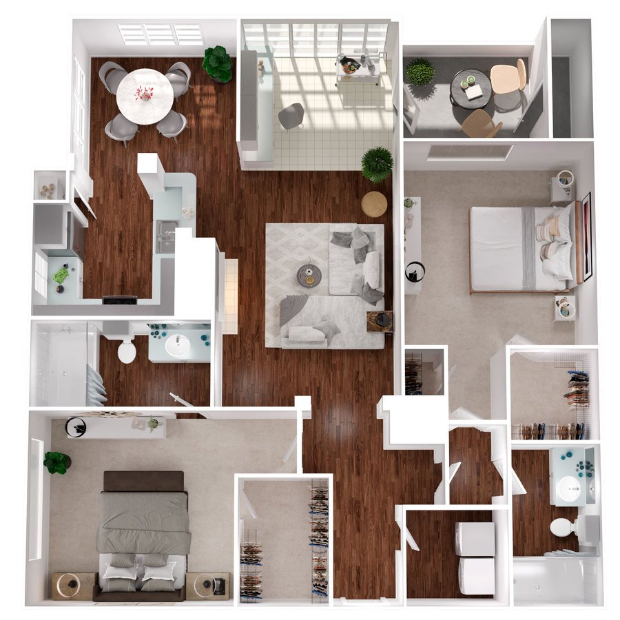 2 Bedrooms 2 Bathrooms Apartment for rent at Castle Creek Apartments in Indianapolis, IN
