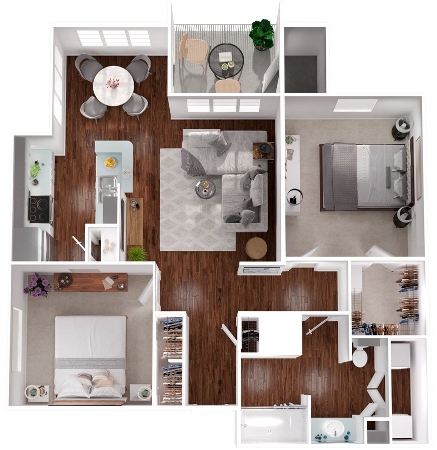 2 Bedrooms 1 Bathroom Apartment for rent at Castle Creek Apartments in Indianapolis, IN