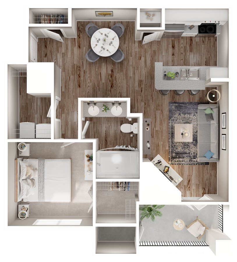 1 Bedroom 1 Bathroom Apartment for rent at Lake Clearwater Apartments in Indianapolis, IN