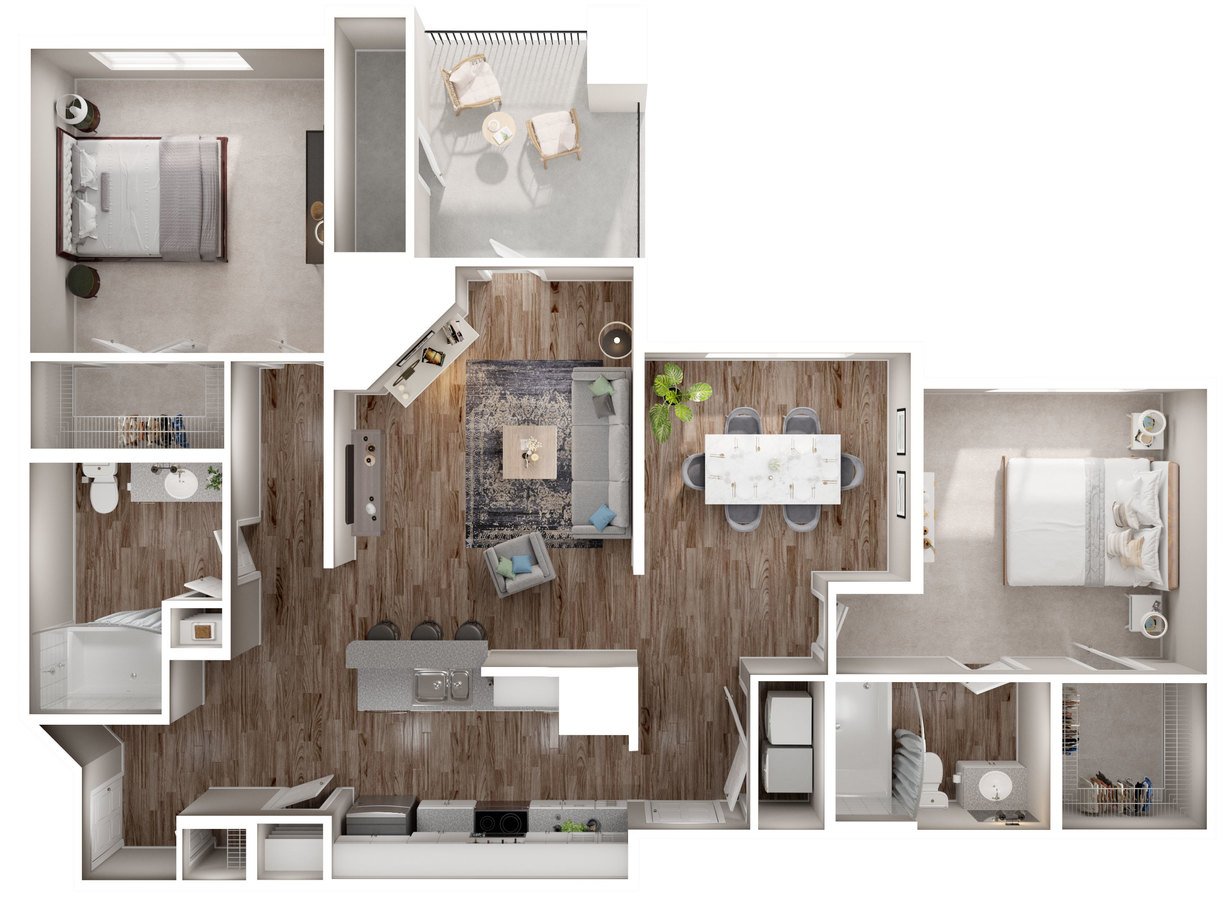 2 Bedrooms 2 Bathrooms Apartment for rent at Lake Clearwater Apartments in Indianapolis, IN