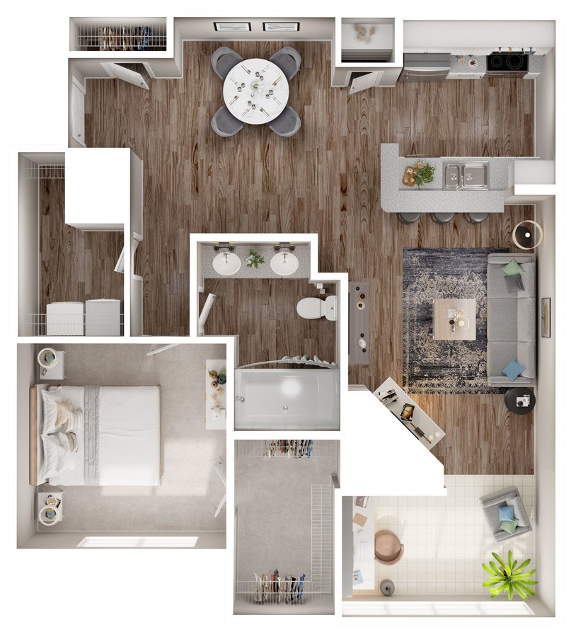 1 Bedroom 1 Bathroom Apartment for rent at Lake Clearwater Apartments in Indianapolis, IN