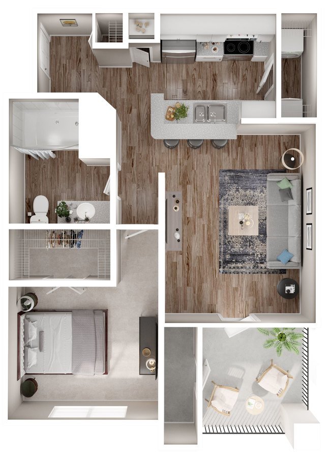 1 Bedroom 1 Bathroom Apartment for rent at Lake Clearwater Apartments in Indianapolis, IN