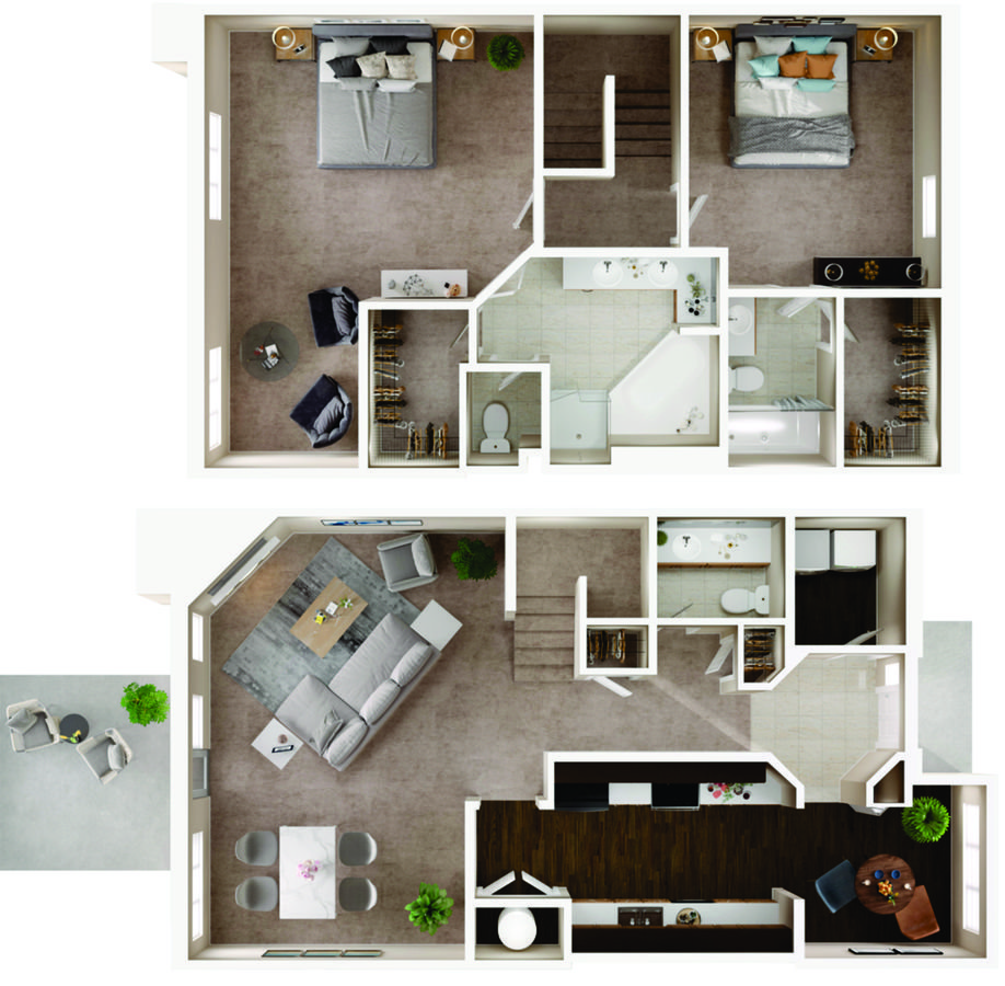 2 Bedrooms 2 Bathrooms Apartment for rent at Willow Lake Apartments in Indianapolis, IN